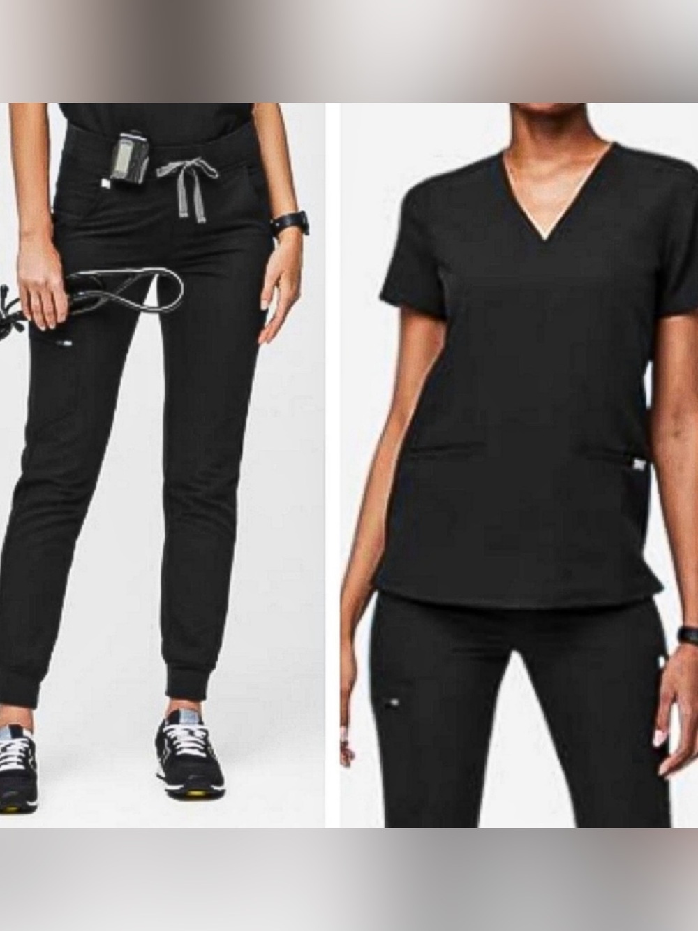 Figs Set (top and bottoms) Technical Collection Black Size S - Picture 3 of 11